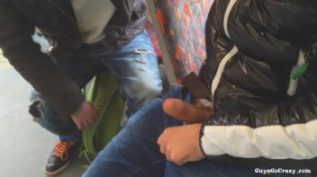 Cock Love On The Tram.  Public BJ! Screencap 20 on www.sinx.com