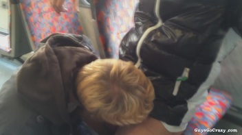 Cock Love On The Tram.  Public BJ! Screencap 8 on www.sinx.com