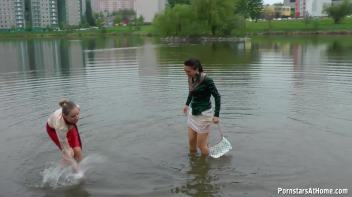 Messy Catfight Ends Up In The Pond Screencap 86 on www.sinx.com