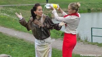 Messy Catfight Ends Up In The Pond Screencap 39 on www.sinx.com