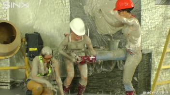 Naughty construction girls get messy with plaster Screencap 47 on www.sinx.com