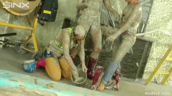 Naughty construction girls get messy with plaster Screencap 50 on www.sinx.com