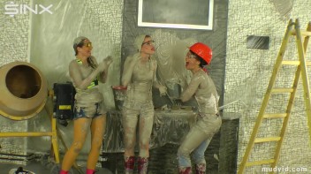 Naughty construction girls get messy with plaster Screencap 55 on www.sinx.com