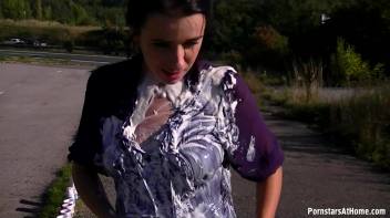 Doused In Dairy On The Side Of The Highway Screencap 11 on www.sinx.com