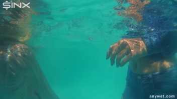 Besties Nearly Get Caught Playing In Backyard Pool! Screencap 17 on www.sinx.com