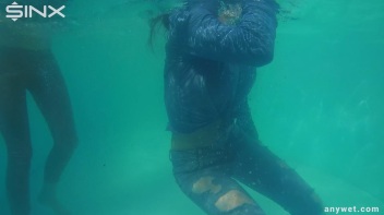 Besties Nearly Get Caught Playing In Backyard Pool! Screencap 18 on www.sinx.com