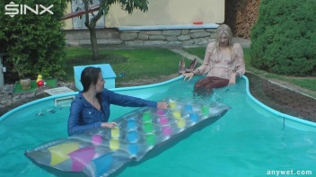 Besties Nearly Get Caught Playing In Backyard Pool! Screencap 33 on www.sinx.com