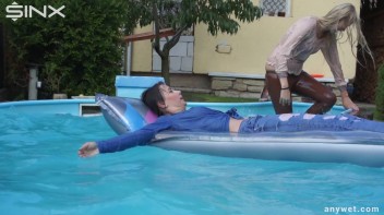 Besties Nearly Get Caught Playing In Backyard Pool! Screencap 35 on www.sinx.com