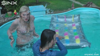 Besties Nearly Get Caught Playing In Backyard Pool! Screencap 41 on www.sinx.com