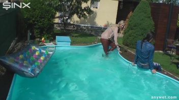 Besties Nearly Get Caught Playing In Backyard Pool! Screencap 52 on www.sinx.com