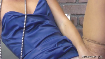 Blindfolded Beauty Gets Slimed With Fake Jizz Screencap 78 on www.sinx.com