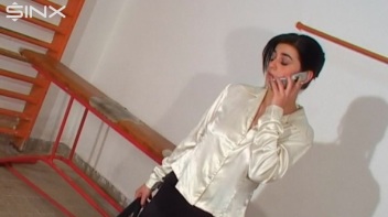 Huge Facial Treat For Satin Bloused Babe Screencap 4 on www.sinx.com