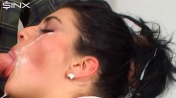 Huge Facial Treat For Satin Bloused Babe Screencap 61 on www.sinx.com