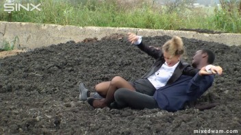 Muddy Mixed Wrestling For Arguing Couple - Cam 2 Screencap 13 on www.sinx.com
