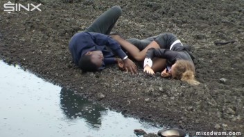 Muddy Mixed Wrestling For Arguing Couple - Cam 2 Screencap 16 on www.sinx.com