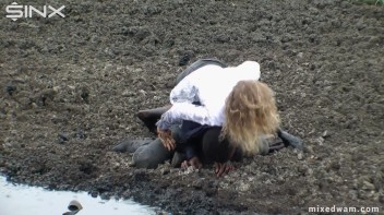 Muddy Mixed Wrestling For Arguing Couple - Cam 2 Screencap 26 on www.sinx.com