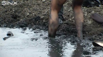 Muddy Mixed Wrestling For Arguing Couple - Cam 2 Screencap 29 on www.sinx.com