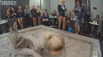 Messy Wrestling: Freak Up Your Fancy With A Full Body Blast Of Mud! Screencap 30 on www.sinx.com