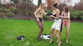 Clothes Ripping Catfight For Stunning Trio Screencap 16 on www.sinx.com