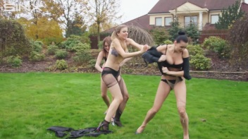 Clothes Ripping Catfight For Stunning Trio Screencap 37 on www.sinx.com