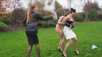 Clothes Ripping Catfight For Stunning Trio Screencap 12 on www.sinx.com