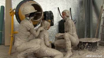 Doused in Wet Cement Screencap 33 on www.sinx.com