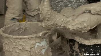 Doused in Wet Cement Screencap 42 on www.sinx.com