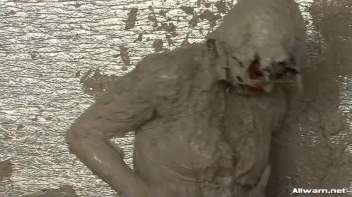 Doused in Wet Cement Screencap 43 on www.sinx.com