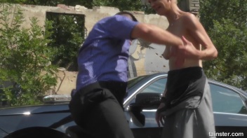 Blonde Bimbo Hitch Hiker Loves His Piss Screencap 70 on www.sinx.com