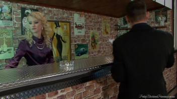 Blondie Piss Bar Screencap 1 on www.sinx.com