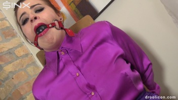 Gagged And Drooling, Making A Mess Of Herself Screencap 15 on www.sinx.com