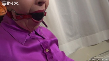 Gagged And Drooling, Making A Mess Of Herself Screencap 33 on www.sinx.com