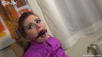Gagged And Drooling, Making A Mess Of Herself Screencap 58 on www.sinx.com