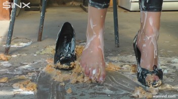Cute blonde gets messy with pies Screencap 36 on www.sinx.com