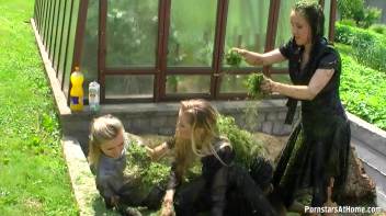 Three Beauties Make A Mess Of Themselves In The Backyard Screencap 66 on www.sinx.com