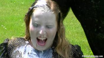 Three Beauties Make A Mess Of Themselves In The Backyard Screencap 86 on www.sinx.com