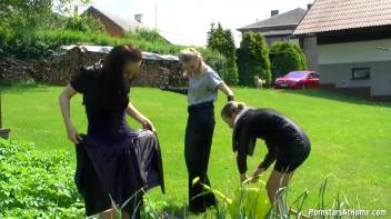 Three Beauties Make A Mess Of Themselves In The Backyard Screencap 19 on www.sinx.com