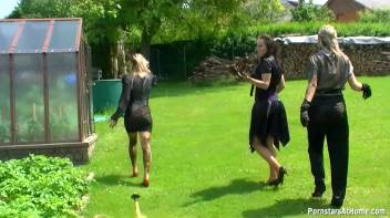 Three Beauties Make A Mess Of Themselves In The Backyard Screencap 33 on www.sinx.com