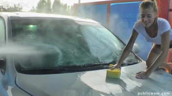 Playful Twins Get Drenched While Washing Car Screencap 10 on www.sinx.com