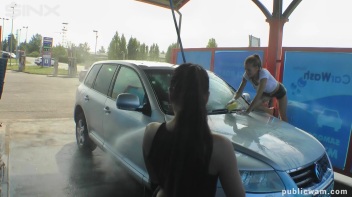 Playful Twins Get Drenched While Washing Car Screencap 12 on www.sinx.com