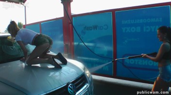 Playful Twins Get Drenched While Washing Car Screencap 13 on www.sinx.com