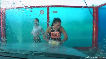 Playful Twins Get Drenched While Washing Car Screencap 16 on www.sinx.com
