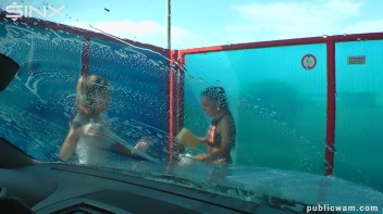 Playful Twins Get Drenched While Washing Car Screencap 18 on www.sinx.com