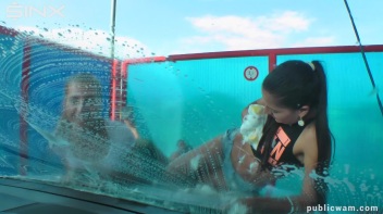 Playful Twins Get Drenched While Washing Car Screencap 22 on www.sinx.com