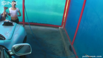 Playful Twins Get Drenched While Washing Car Screencap 29 on www.sinx.com