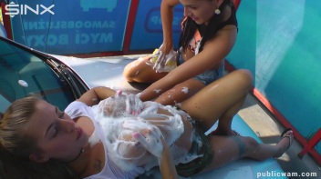 Playful Twins Get Drenched While Washing Car Screencap 47 on www.sinx.com