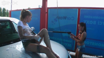 Playful Twins Get Drenched While Washing Car Screencap 49 on www.sinx.com