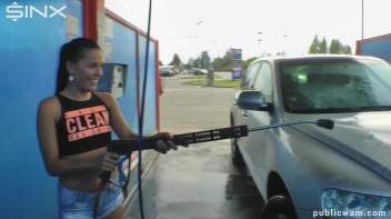 Playful Twins Get Drenched While Washing Car Screencap 8 on www.sinx.com