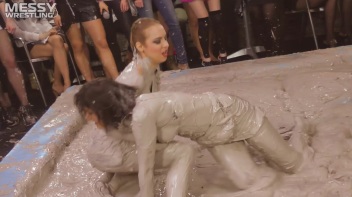 Messy Wrestling: Fashion Freaks Throw Down In The Mud - Watch Them Roar! Screencap 22 on www.sinx.com
