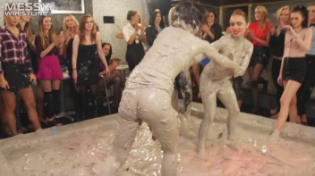 Messy Wrestling: Fashion Freaks Throw Down In The Mud - Watch Them Roar! Screencap 36 on www.sinx.com